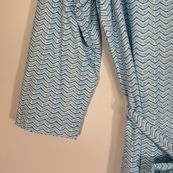 J. McLaughlin Elsie White and Blue Dress - Picture 4 of 12